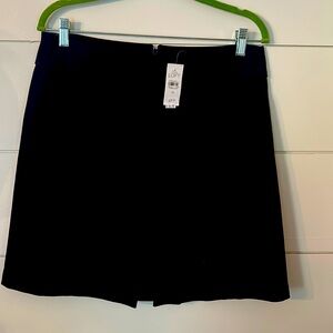 Loft black front pleat skirt
